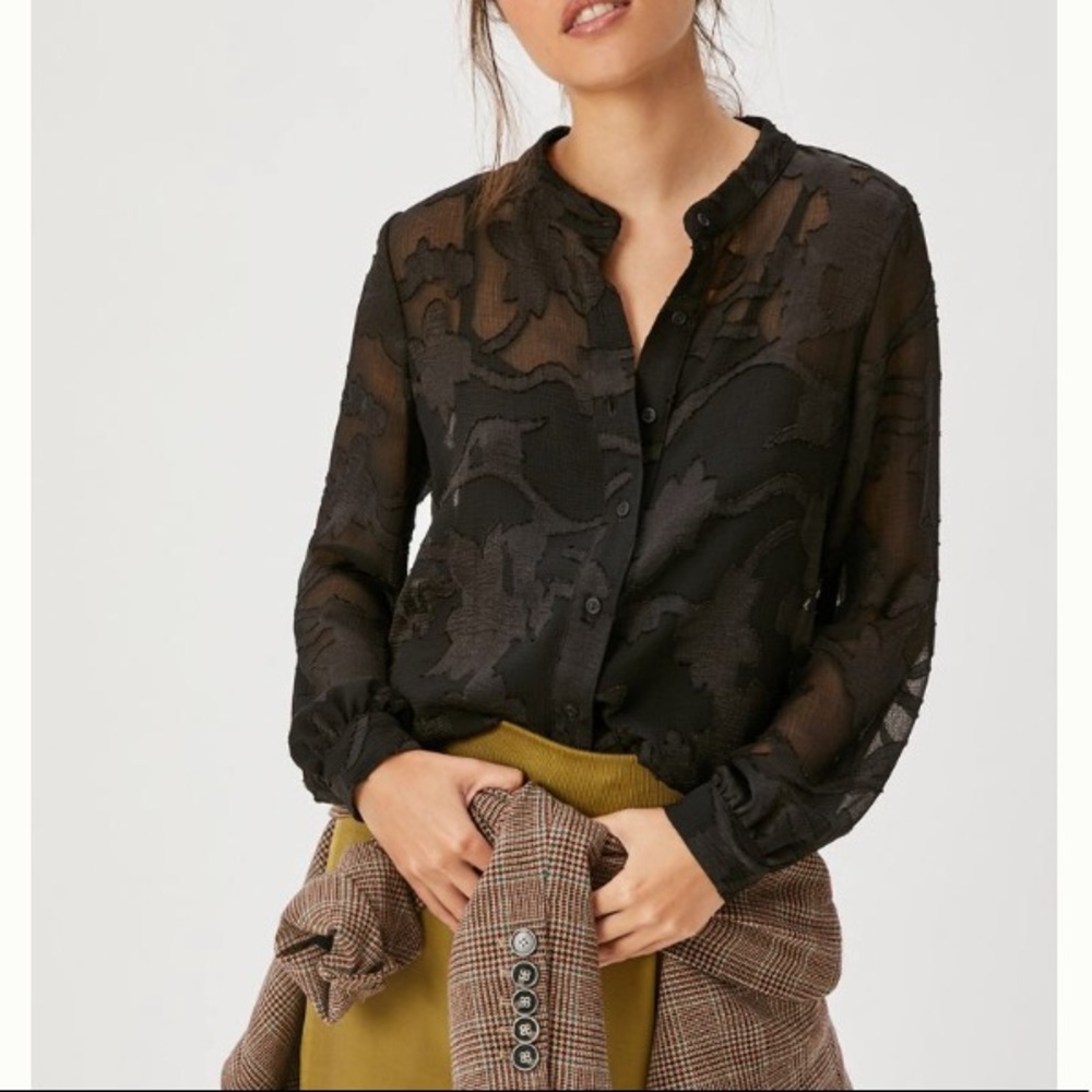 ANTHROPOLOGIE Marizia Textured Buttondown - Picture 1 of 9